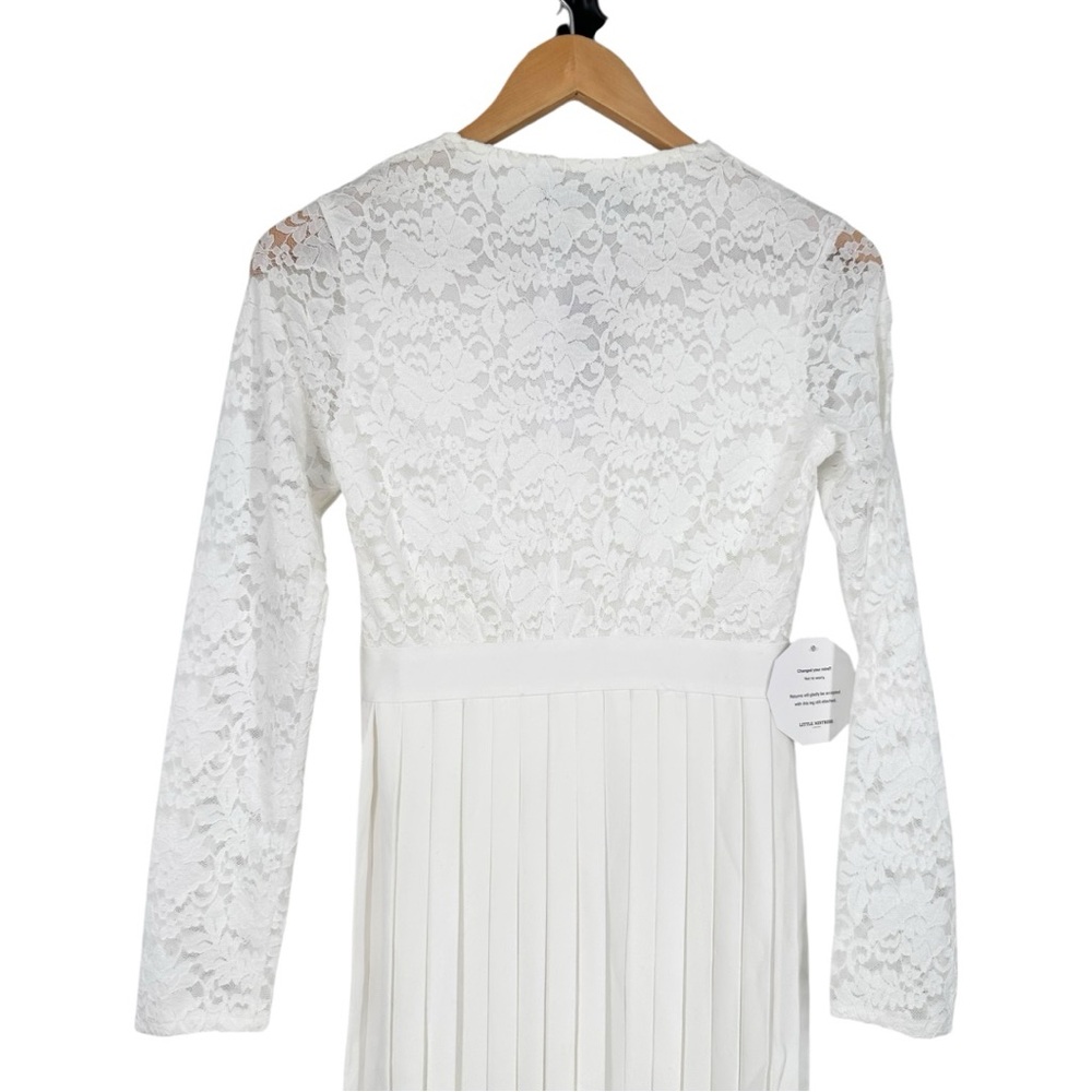 Little Mistress Lacing Down the Aisle Midaxi Dress size US 4 Long Sleeves Modest - Picture 8 of 16